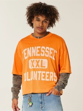 Hollister Orange Mesh Tennessee Volunteers Graphic Tee